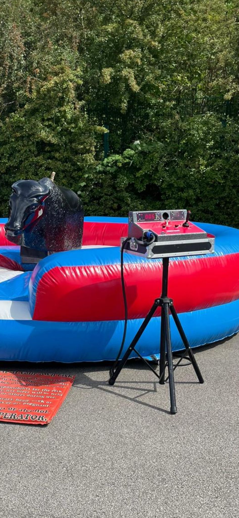 rodeo bull manufacturer at party rental expo